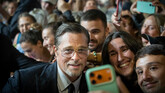 Brad Pitt, en una imagen de su reciente visita a San Sebastián