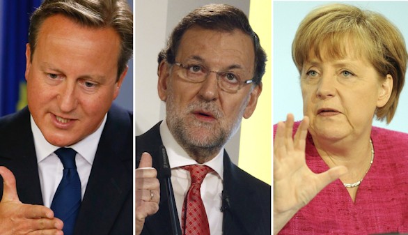 Rajoy logra el apoyo de Merkel y Cameron frente al desafío catalán