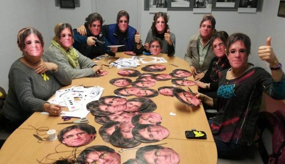 La ANC se manifestará frente al Palau con caretas de Puigdemont