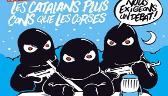 Charlie Hebdo se burla del independentismo catalán: 