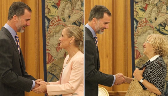 El Rey recibe a Cifuentes y a Carmena