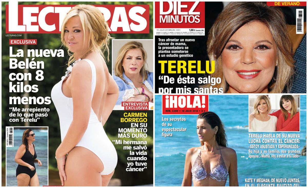 Belén Esteban posa con ocho kilos menos y Terelu se sincera sobre su enfermedad