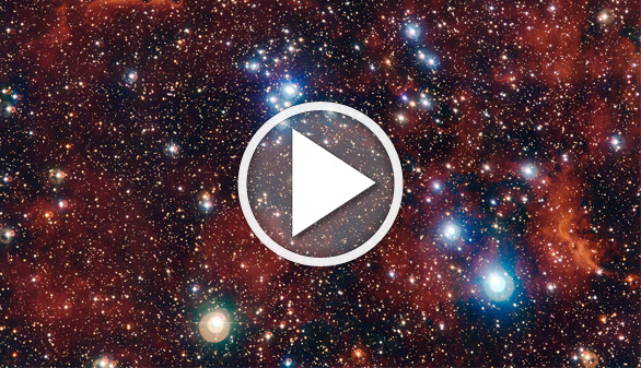 Un joven cúmulo de estrellas enterrado en el corazón de un gigante
