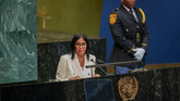 Delcy Rodríguez en la ONU.
