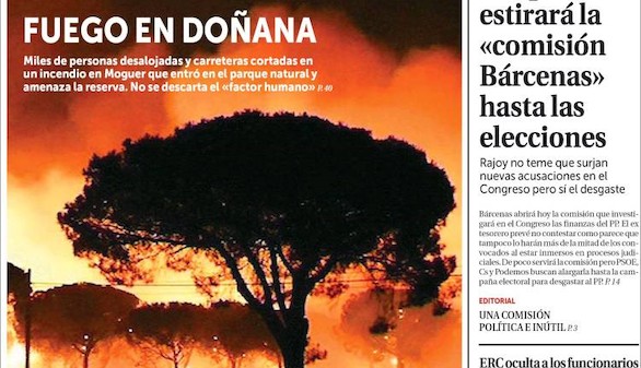 Doñana, Bárcenas y el editorial de NYT