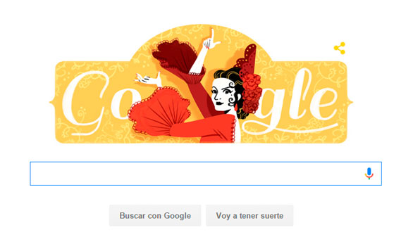 Google homenajea a Lola Flores con un doodle en el día de su cumpleaños