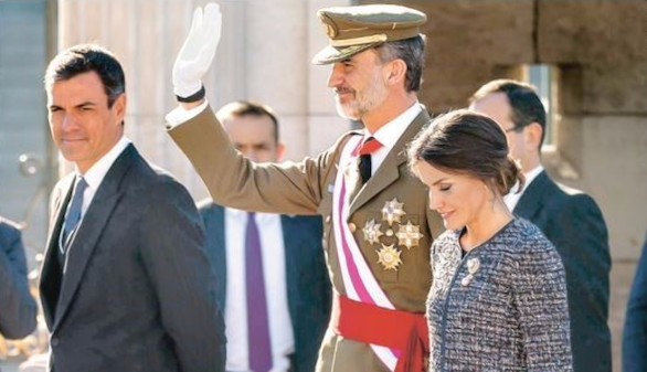 El Rey, con la bandera, la unidad y la historia de España