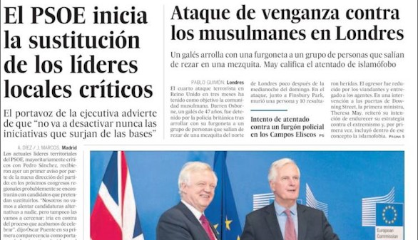 El País compara a Podemos con Trump, el PP y Herri Batasuna