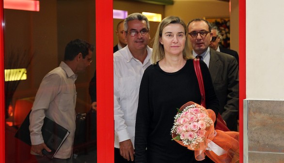 La jefa de la diplomacia europea llega a Cuba