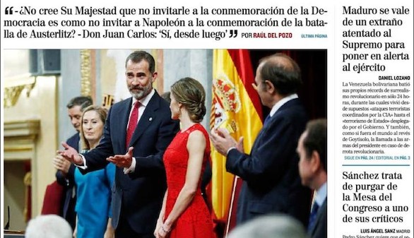 El enfado de Juan Carlos I se trasluce en las portadas