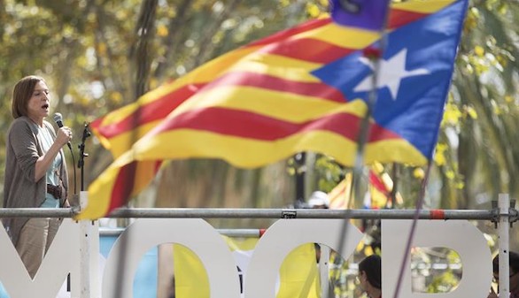 Forcadell lidera la concentración por los detenidos