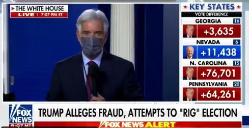 Televisiones de EEUU, incluida Fox News, cortan el discurso de Trump y lo desmienten