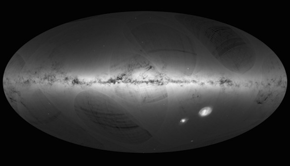 El satélite Gaia dibuja el primer gran mapa de la Vía Láctea