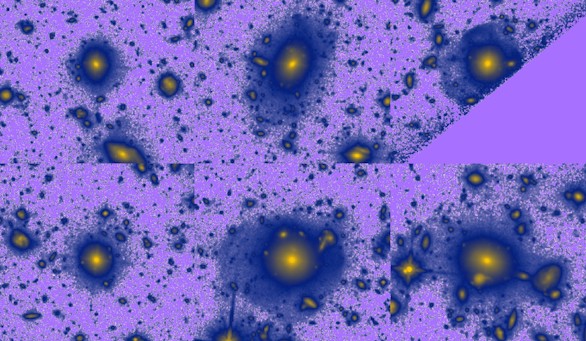 Observados los halos de las galaxias más grandes del Universo