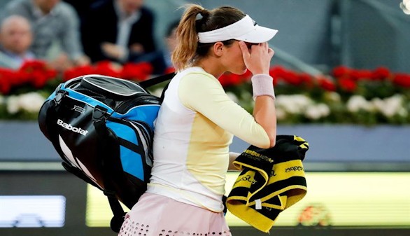 Garbiñe Muguruza se despide del torneo de Madrid a las primeras de cambio
