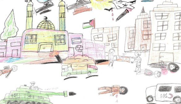 Los niños de Gaza combaten sus pesadillas con lápices de colores