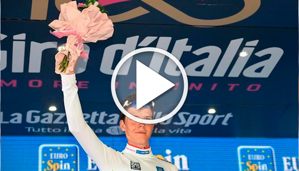 Giro de Italia. Jungels bate a los favoritos y Dumoulin sigue de rosa
