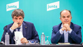 Miriam Nogueras, Carles Puigdemont y Jordi Turull.