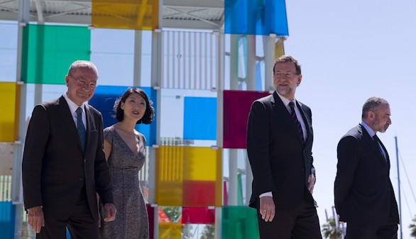 Rajoy inaugura el Pompidou de Málaga, nueva seña de identidad de la ciudad