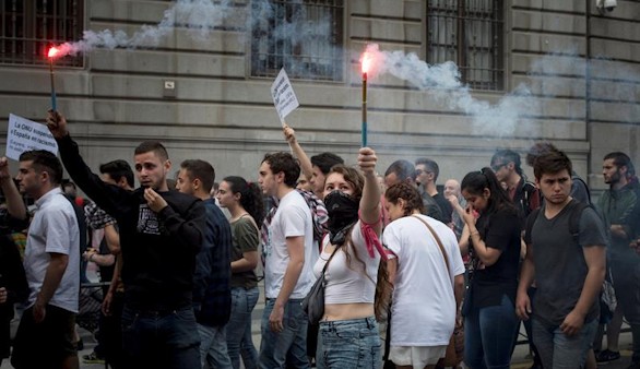 Una manifestación neonazi y otra antifascista recorren Madrid sin incidentes
