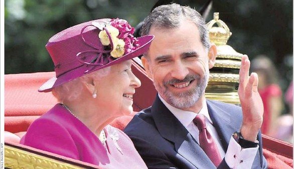 Aplausos al Rey en su visita al Reino Unido