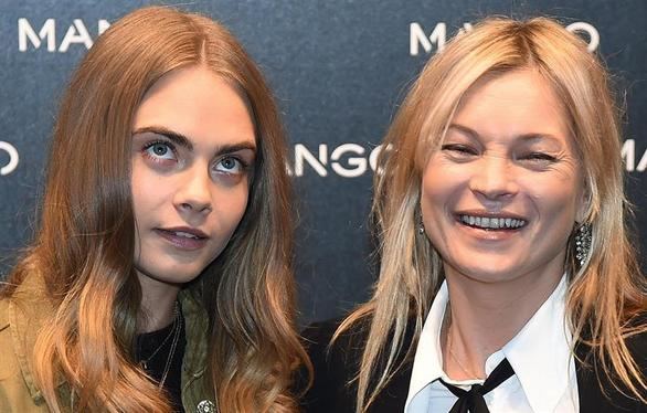 Clara Delevingne y Kate Moss desatan la locura en Milán
