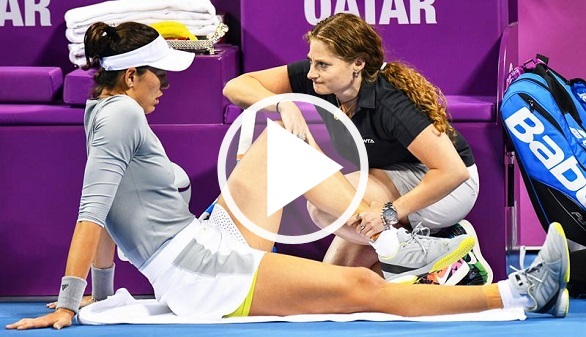 La rodilla frena el renacer de Muguruza en la final de Doha y Nadal sorprende con sus palabras