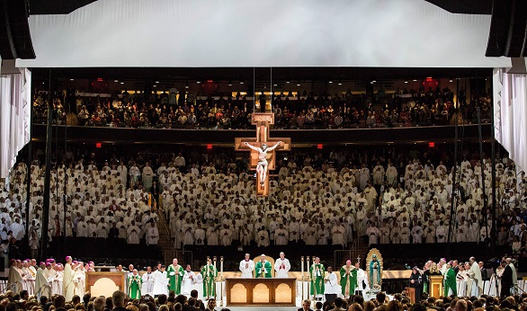 El Papa visita la 'zona cero' de Nueva York y llena el Madison Square Garden