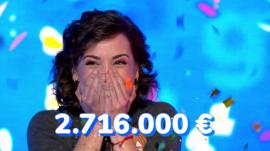 Rosa Rodríguez gana 2.716.000 euros en El Rosco, el mayor bote en la historia de 'Pasapalabra'.