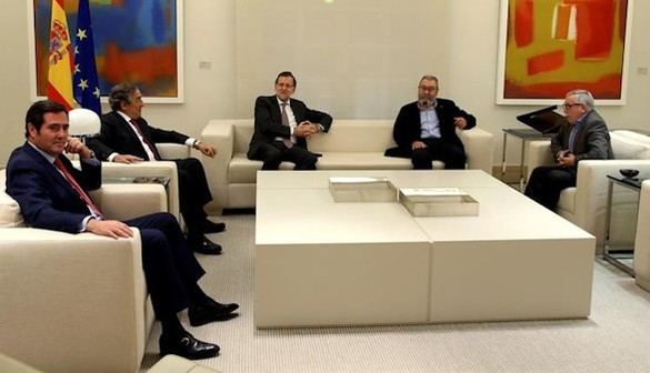 Reunión de Rajoy con sindicatos y patronal para enfrentar al secesionismo