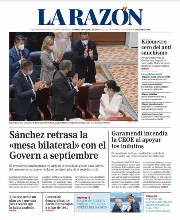 Las portadas de los periódicos de este viernes