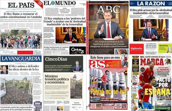 La reacción al discurso solemne del Rey