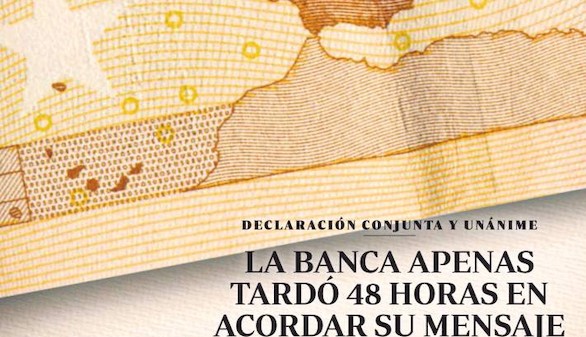 Mensaje de la banca a Cataluña