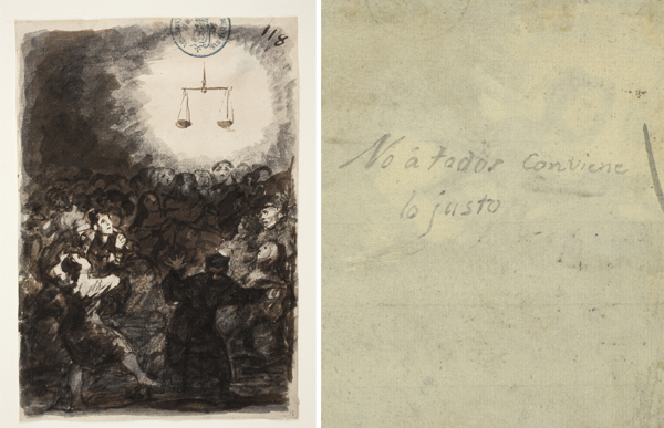 Hallado un texto manuscrito de Goya que da título a uno de sus grabados