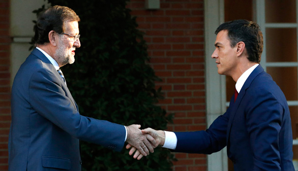 Pedro Sánchez vuelve a reunirse con Mariano Rajoy para mostrarle su apoyo