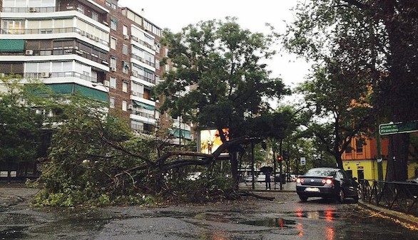 Seis heridos por una tormenta sobre Madrid