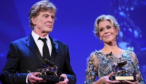 León de Oro y ovación de honor para Jane Fonda y Robert Redford en la Mostra