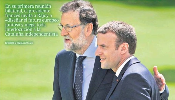 Sánchez se blinda y Macron 'pasa' del referéndum catalán