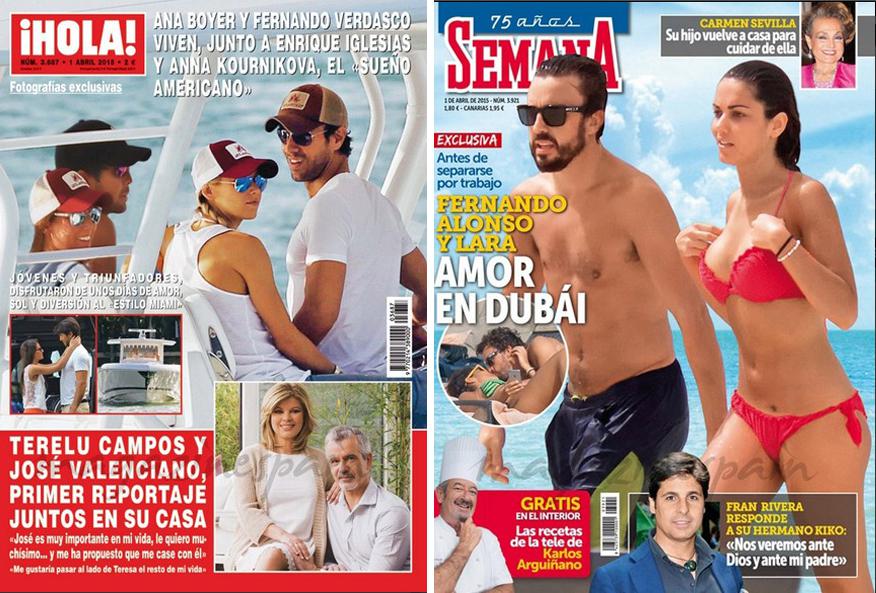 Alonso y Lara Álvarez lucen figura en la playa