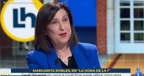 Robles, a Iglesias: "El presidente es Pedro Sánchez y eso nadie debe olvidarlo"