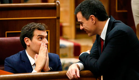 C's romperá con Sánchez si negocia el referéndum