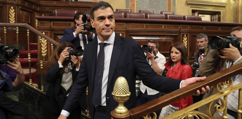 La Cámara respalda la moción de Sánchez contra Rajoy