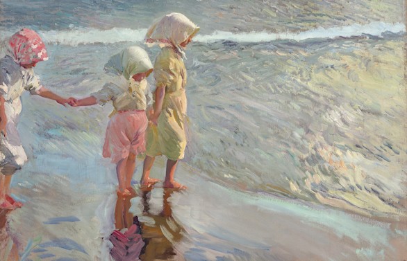 'Las tres hermanas en la playa', un Sorolla que aspira a un nuevo récord