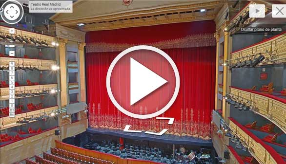 Paseo virtual por el Teatro Real gracias a la tecnología Street View de Google