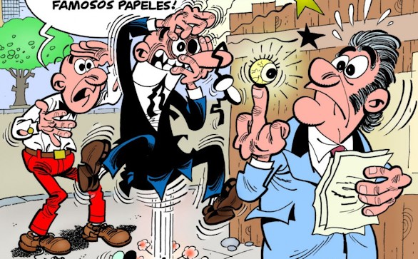 El tesorero del Partido Papilar, la nueva aventura de Mortadelo y Filemón