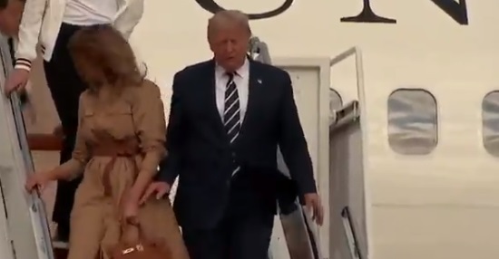 Melania hace la 'cobra' a Trump: la Primera Dama rechaza dar la mano al presidente