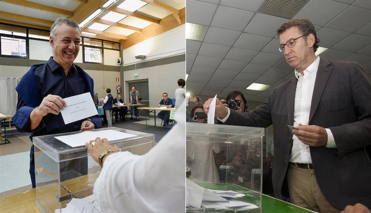 La participación se estanca en Galicia y disminuye en el País Vasco