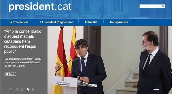 Puigdemont habilita una nueva web desde Bruselas