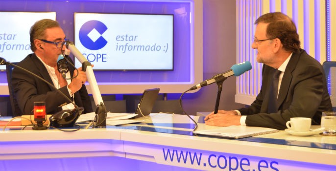 Carlos Herrera y Mariano Rajoy. COPE