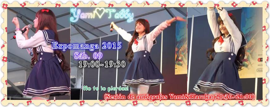Anuncio en redes del Concierto de Yami Tabby en Expomanga 2015